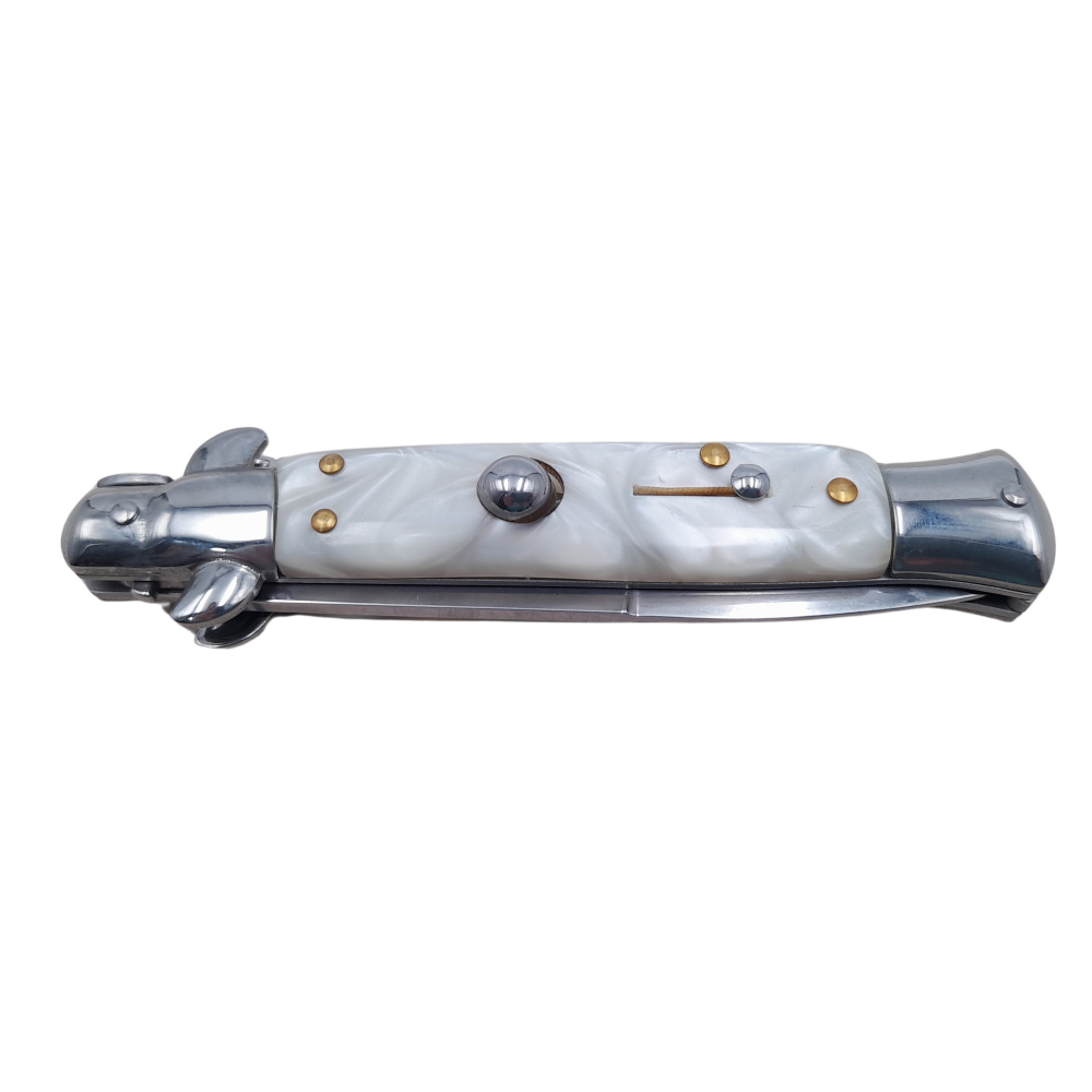 Pachet doua bricege automate, lamă stiletto, 23 cm, albastru/argintiu [13]