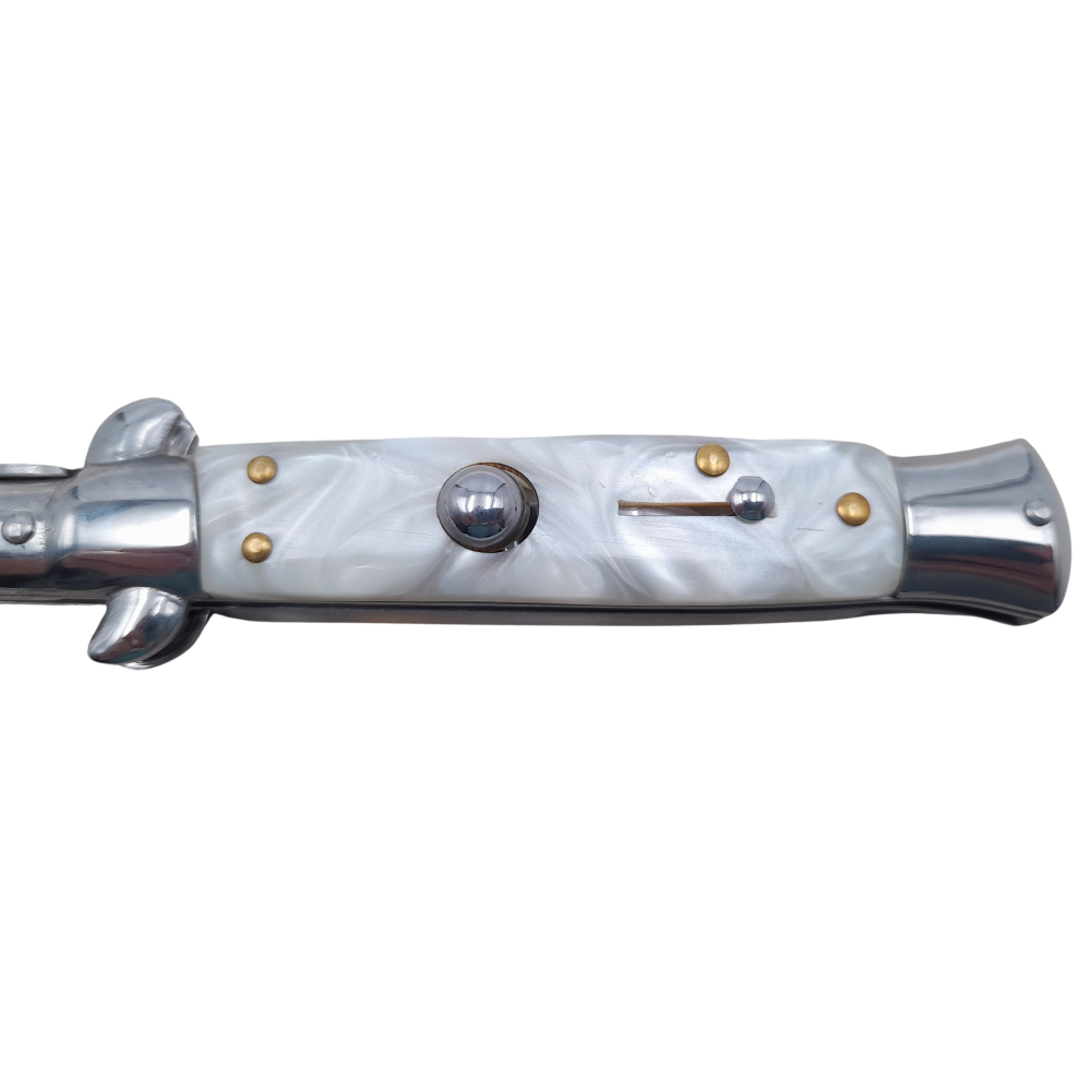 Pachet doua bricege automate, lamă stiletto, 23 cm, albastru/argintiu [11]