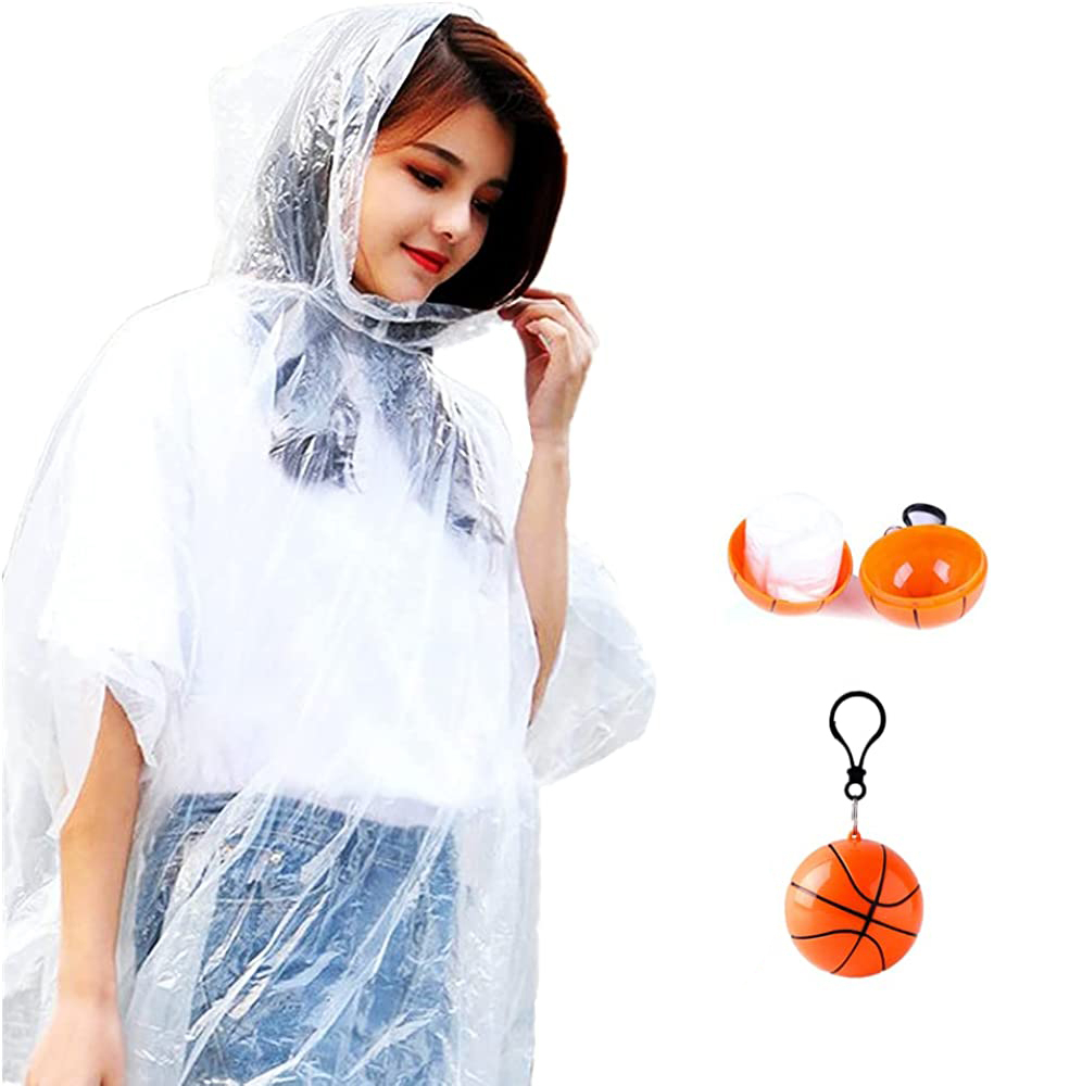 Pelerina de ploaie IdeallStore®, Poncho Basketball, one size, plastic, portocaliu [8]
