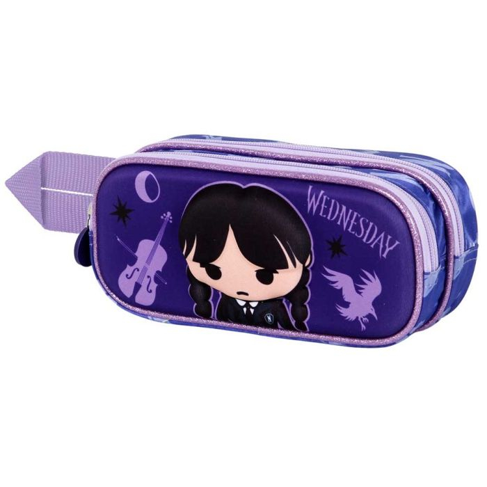 Penar 3D Wednesday Chibi, IdeallStore®, 2 compartimente, 22x9.5x8 cm [3]