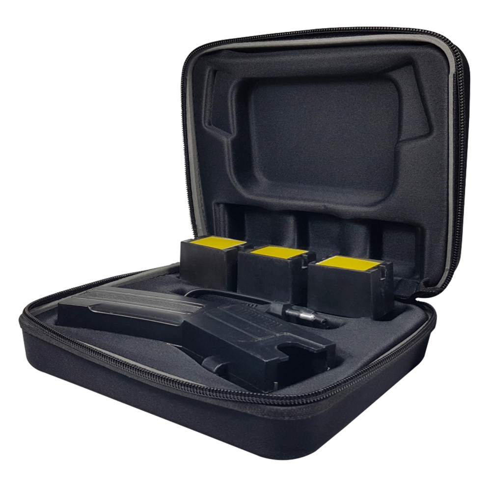 Pistol taser cu electrosoc, 4 rezerve, toc inclus [6]