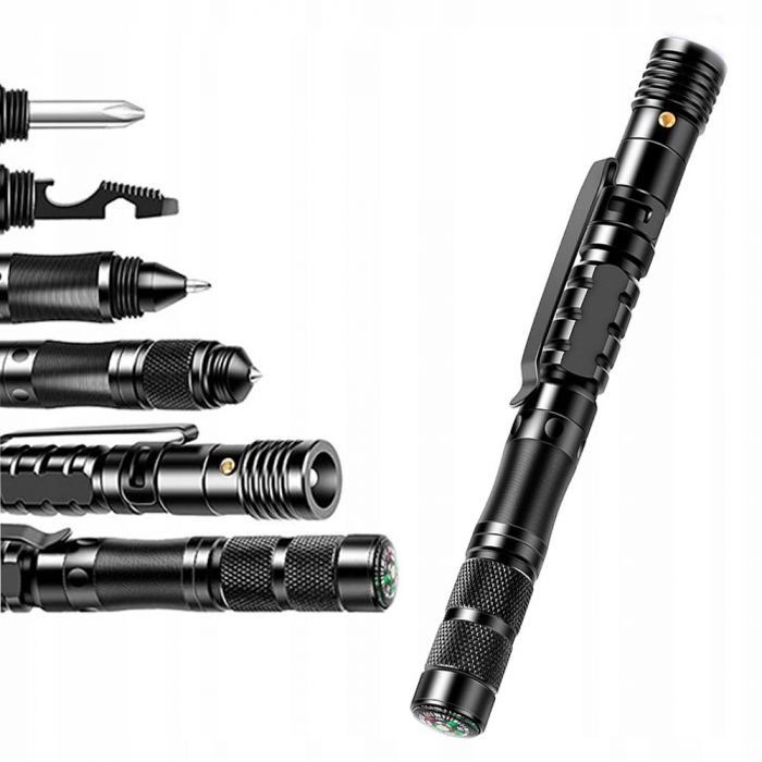 Pix tactic IdeallStore®, Comando Specialist, multifunctional, aluminiu, 13.5 cm, negru [5]