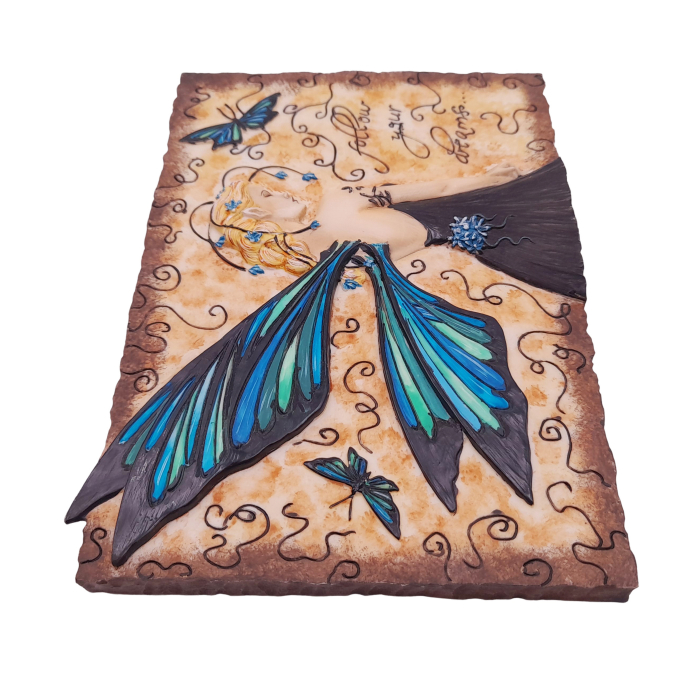Placheta decorativa IdeallStore®, Zana Viselor, rasina, lucrata manual, 15.5 cm, multicolor [3]