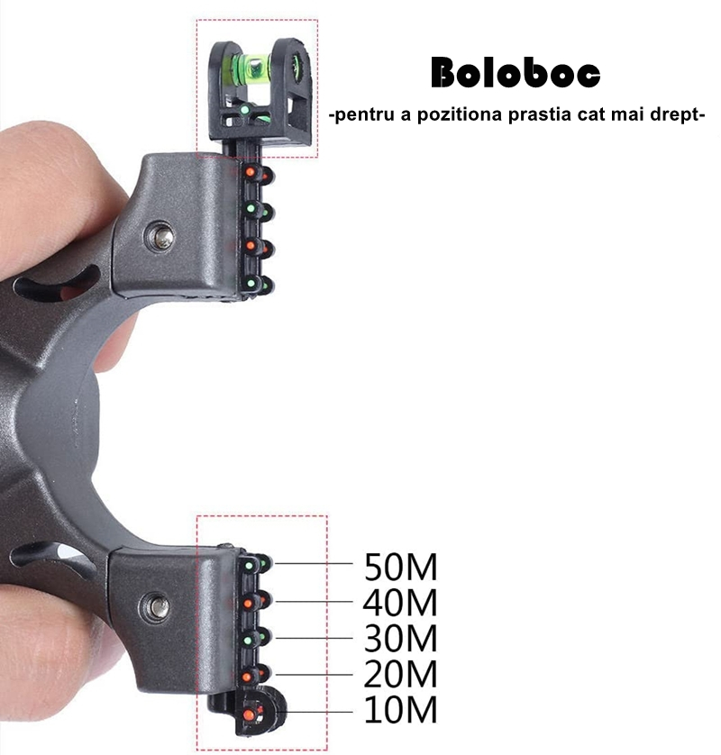 Set prastie cu laser si 100 de bile metalice 12 mm DEPOX®, plastic, 11.5 cm, cu boloboc, argintiu [9]