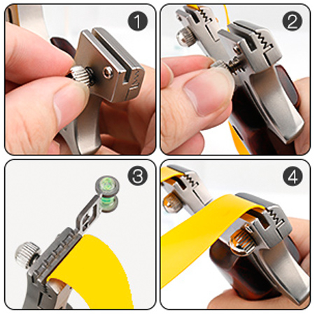 Set prastie metalica cu laser si 50 bile sticla 14 mm DEPOX®, 11.5 cm, cu boloboc, maner lemn, maro [4]