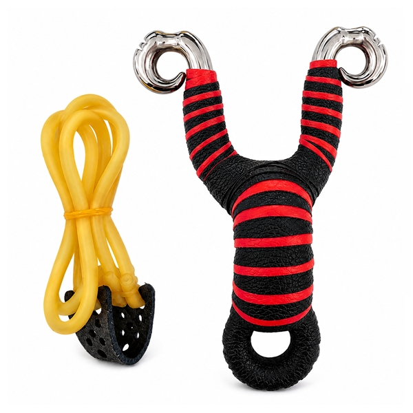 Set doua prastii din aliaj cu benzi elastice DEPOX®, mâner ergonomic, 13 cm, rosu [3]