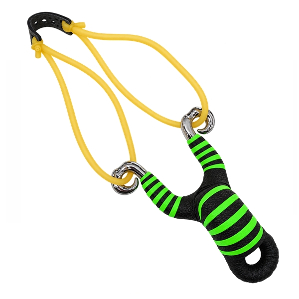 Set doua prastii din aliaj cu benzi elastice DEPOX®, mâner ergonomic, 13 cm, verde [2]