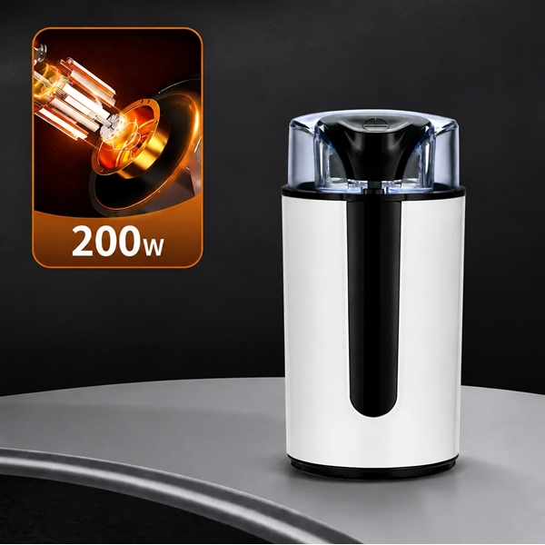 Rasnita electrica de cafea  DEPOX®, 200W, capacitate 75 g, lame din otel inoxidabil, functie Pulse, sistem de siguranta, pana la 3 cesti [3]