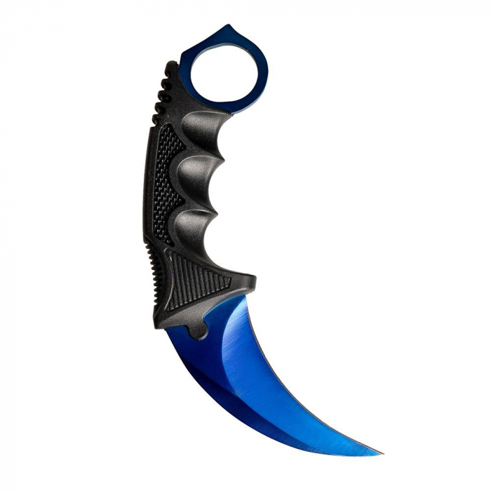 Set format din Karambit albastru, teaca din plastic si spray Nato paralizant 60 ml [4]