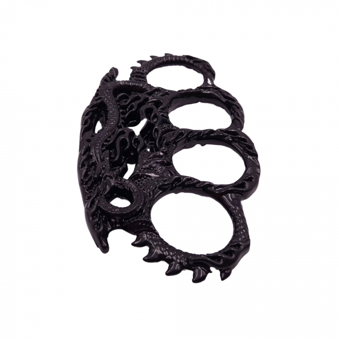 Rozeta de autoaparare IdeallStore, model Fire Dragon Skin, 0.5 cm, negru [2]