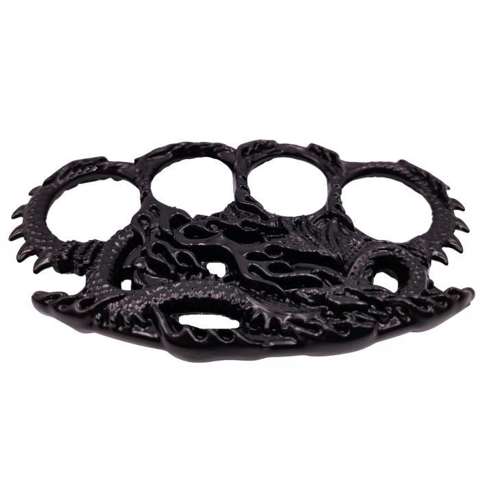 Rozeta de autoaparare IdeallStore, model Fire Dragon Skin, 0.5 cm, negru [5]