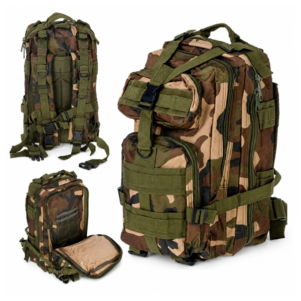 Rucsac Tactic Militar de Supraviețuire 28L DEPOX®, Camuflaj, Compartimente Multiple, Sistem MOLLE [2]