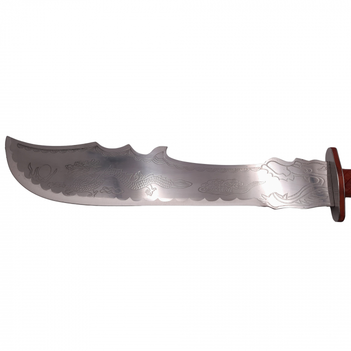 Sabie chinezeasca de razboi IdeallStore®, Dragon Stance, otel inoxidabil, 75 cm, argintiu, cutit de aruncat, teaca inclusa [4]