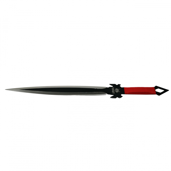 Sabie de vanatoare IdeallStore®, Red Ronin, maner textil, 68.5 cm, cutit de aruncat inclus [2]