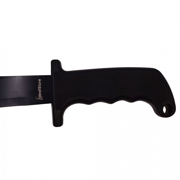 Sabie de vanatoare IdeallStore®, Swish Style, 60 cm, otel inoxidabil, neagra, teaca inclusa [4]