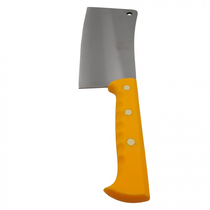 Satar macelarie IdeallStore®, Rough Kitchen, 43.5 cm, otel inoxidabil, 1.1 kg, galben [5]
