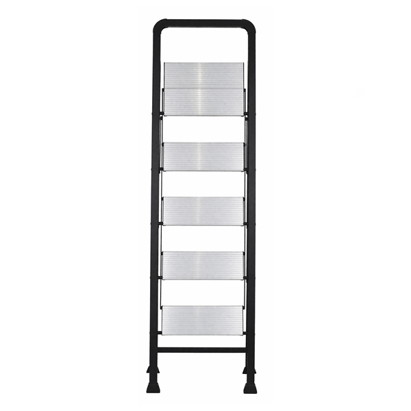 Scara pliabila aluminiu 5 trepte, DEPOX®, antiderapanta, compacta, negru, 157 cm [3]
