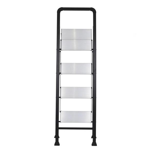 Scara pliabila aluminiu 4 trepte, DEPOX®, antiderapanta, compacta, negru, 138 cm [3]