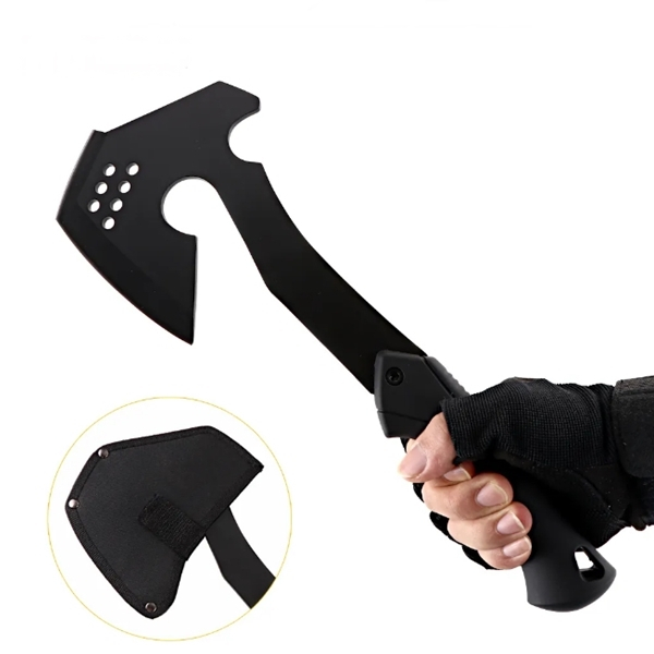 Secure multifuncțională Double Axe, oțel, 35 cm, teacă inclusă [6]
