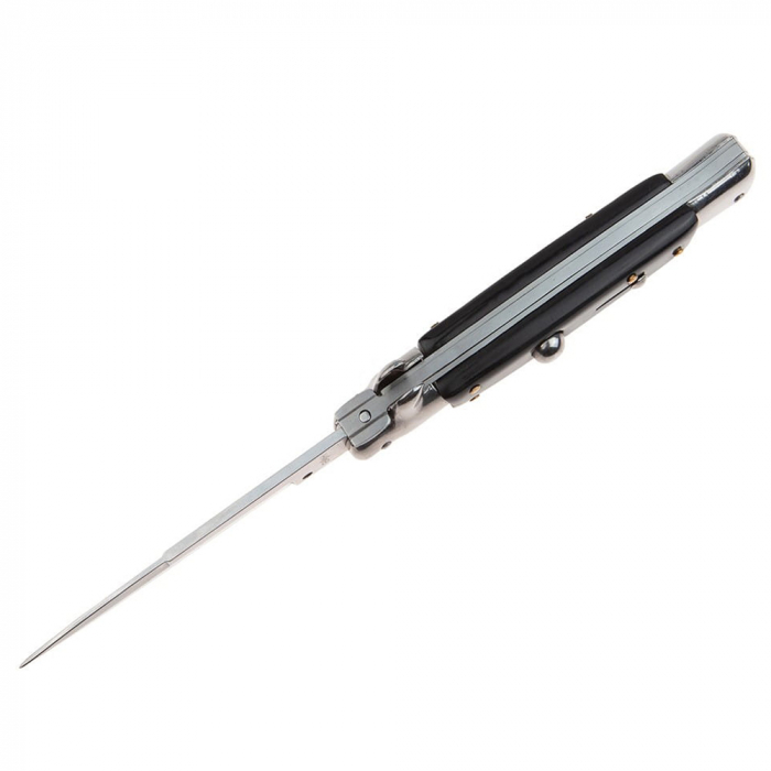 Set 2 briceaguri automate vanatoare IdeallStore®, Italian Blade, Stiletto, otel inoxidabil, negru [11]