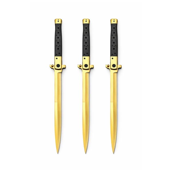 Set 3 Bricege tip Stiletto, deschidere manuala, 33 cm, lama metalica aurie [2]