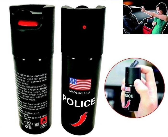 Set 3 bucati Spray paralizant chili USA Police, IdeallStore®, 60 ml, husa inclusa [4]