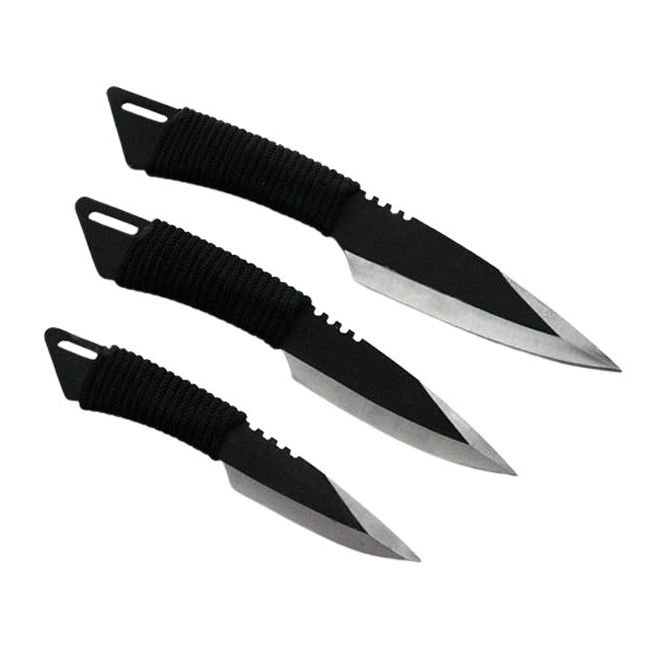 Set 3 cutite de aruncat, 24.5 cm si 3 trei cutite de aruncat,16.5 cm, IdeallStore®, husa inclusa [9]