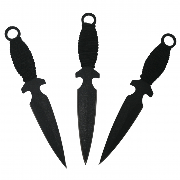 Set 3 cutite de aruncat, 24.5 cm si 3 trei cutite de aruncat,16.5 cm, IdeallStore®, husa inclusa [3]