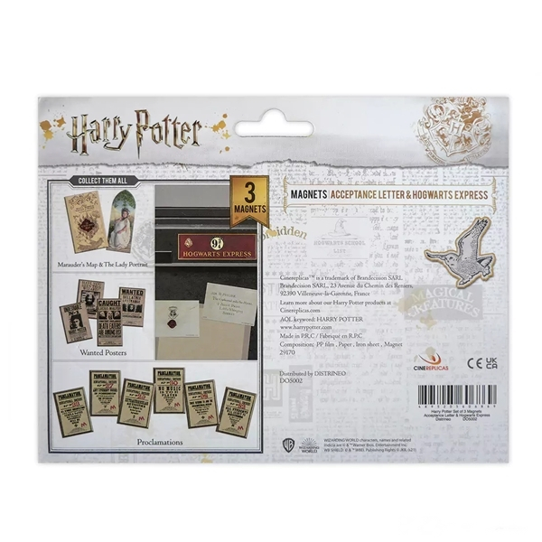 Set 3 magneți Scrisoare de acceptare Harry Potter, IdeallStore®, 5.8x8 cm [2]