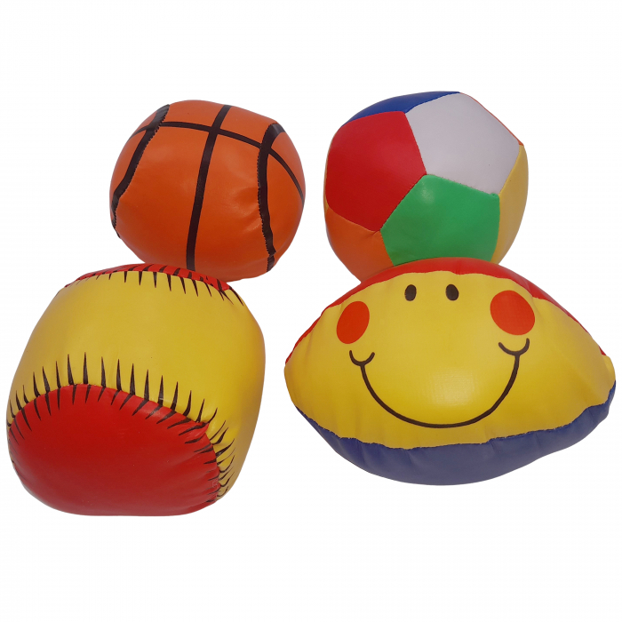 Set 4 mingi de jonglat IdeallStore®, spuma poliuretanica, 140 g, multicolor [2]