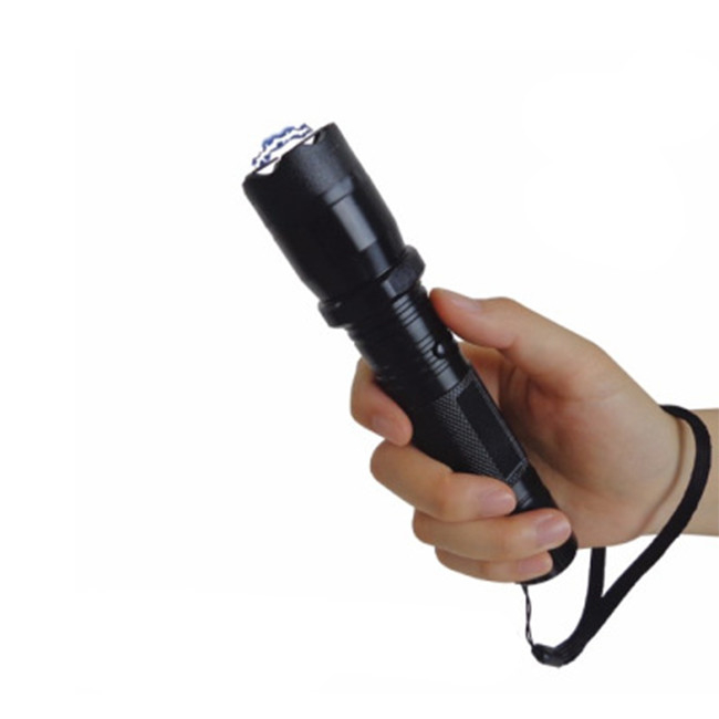 Set autoaparare electrosoc multifunctional, 10000 V, lanterna si box 1 cm, metal, negru [4]