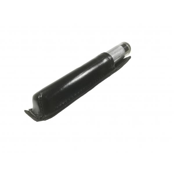 Set baston telescopic din otel, argintiu, 64 cm + box negru 1 cm grosime [5]