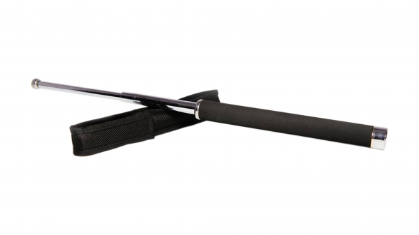 Set baston telescopic 65 cm argintiu + box negru 1 cm grosime [2]