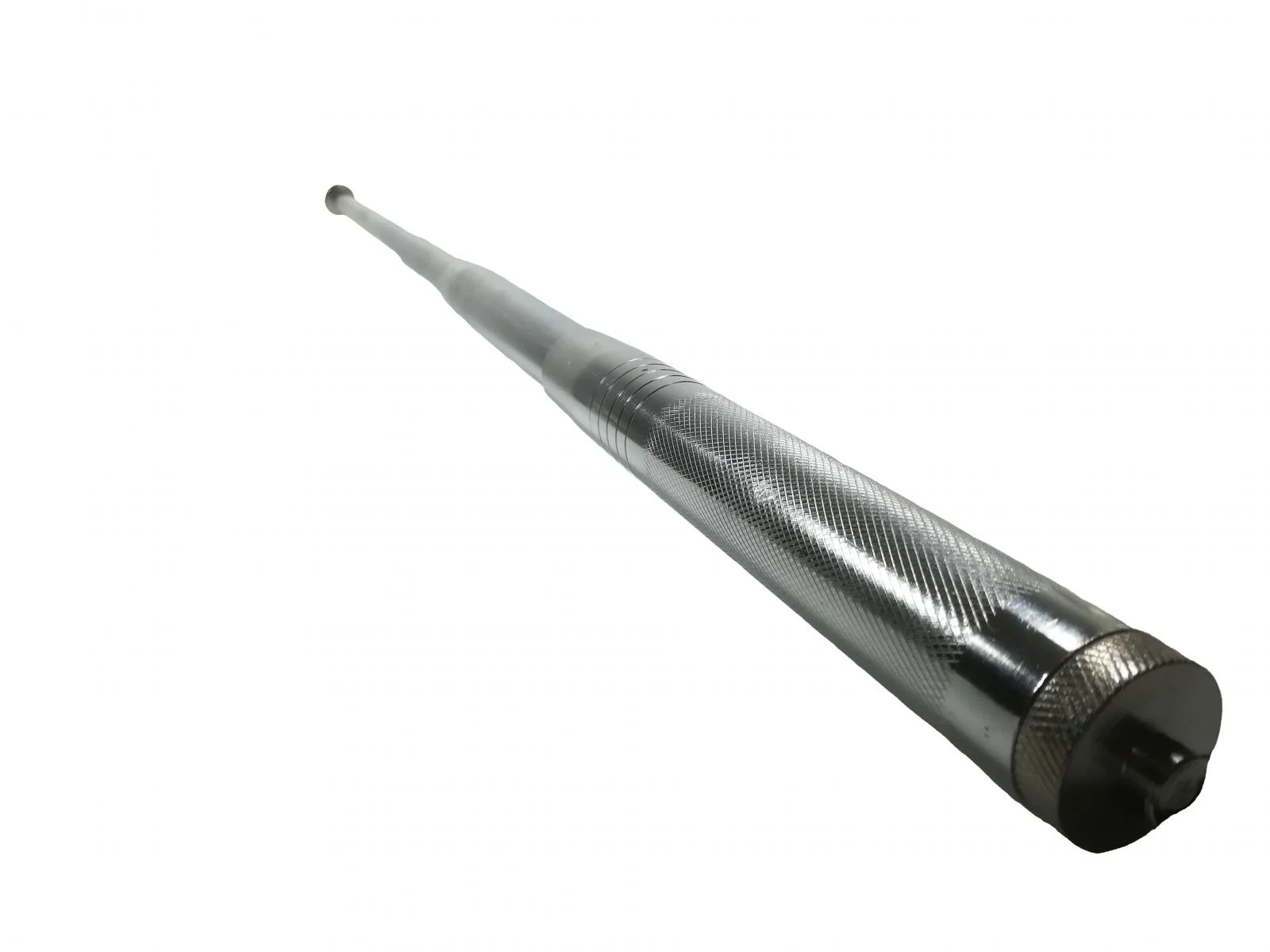 Set baston telescopic din otel, argintiu, 64 cm + box-rozeta craniu auriu [4]