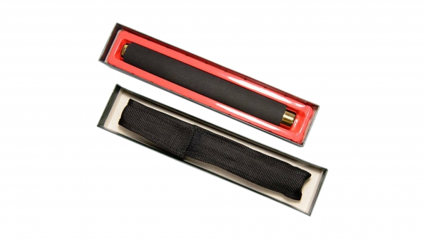 Set baston telescopic 65 cm auriu + box negru 0.5 cm grosime [5]