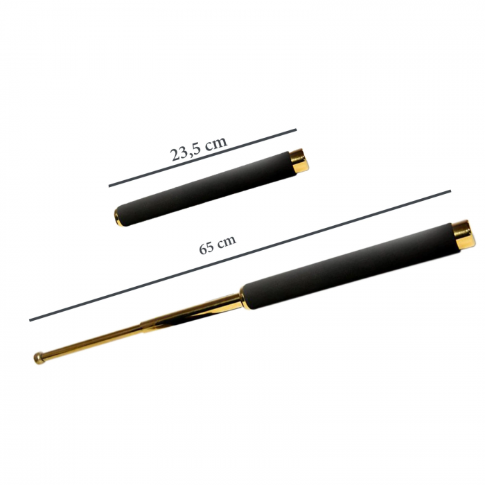 Set baston telescopic 65 cm auriu IdeallStore si box negru model 2024 [5]