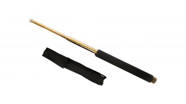 Set baston telescopic 65 cm auriu + pumnal craniu auriu [3]