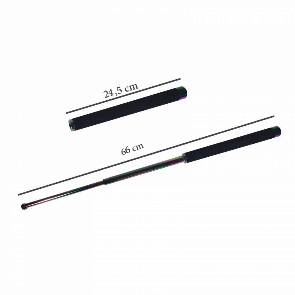 Set baston telescopic 66 cm + box negru 0.5 cm grosime [3]