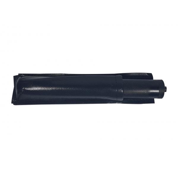 Set baston telescopic din otel, negru, 64 cm + box-rozeta craniu auriu [4]