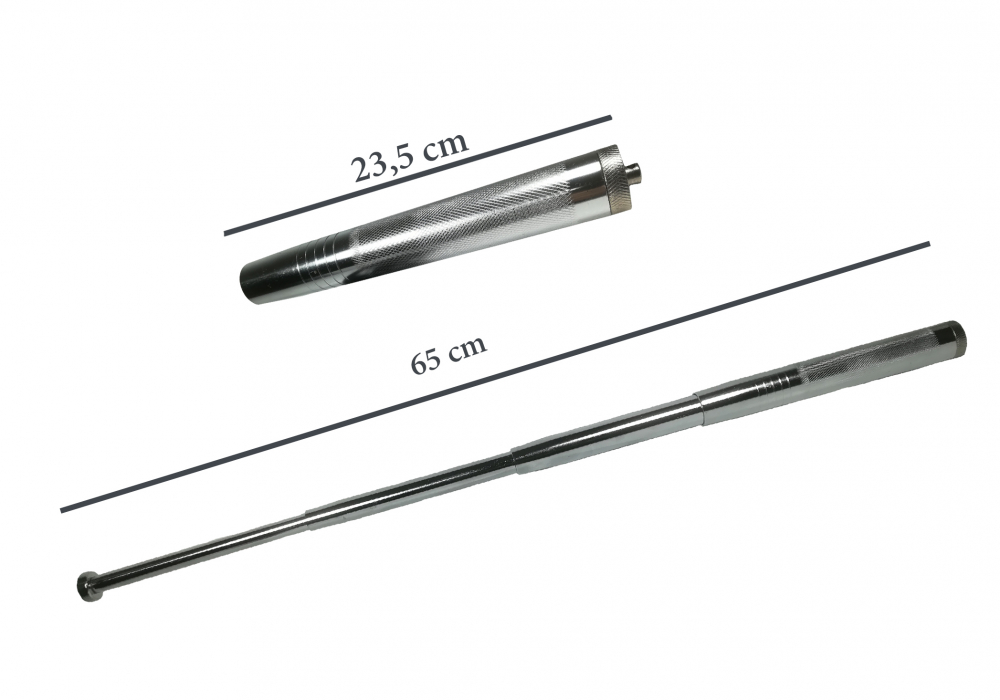 Set 2 bastoane telescopice, argintiu-negru, 4 sectiuni, 65 cm [5]