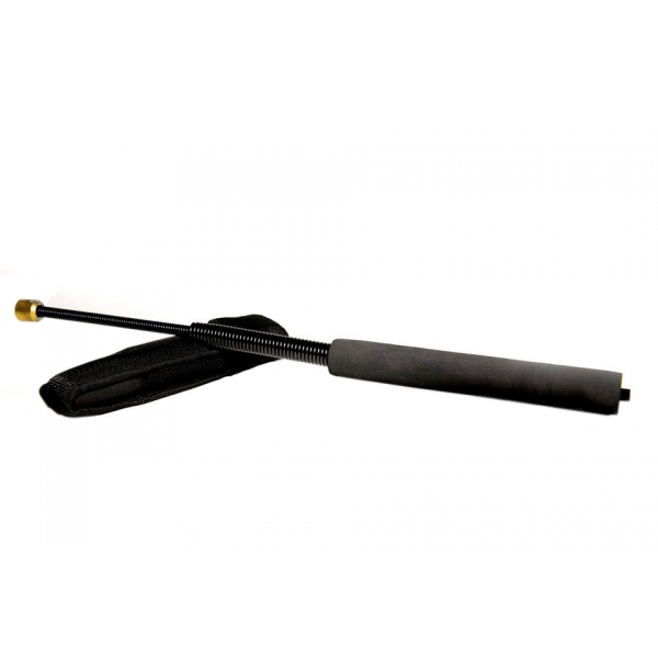 Set baston telescopic flexibil negru 47 cm + box craniu auriu [2]