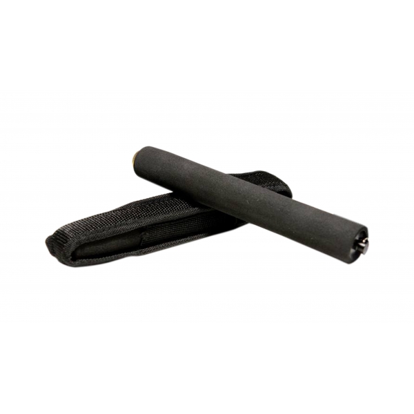 Set baston telescopic flexibil negru 47 cm si box argintiu 1 cm grosime [3]