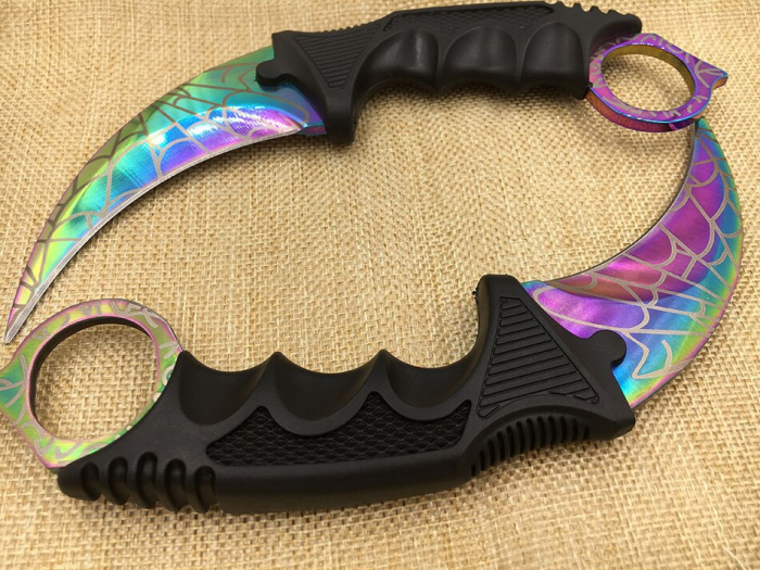Set Box autoaparare si Cutit Karambit, 18.5 cm IdeallStore® , otel inoxidabil [3]