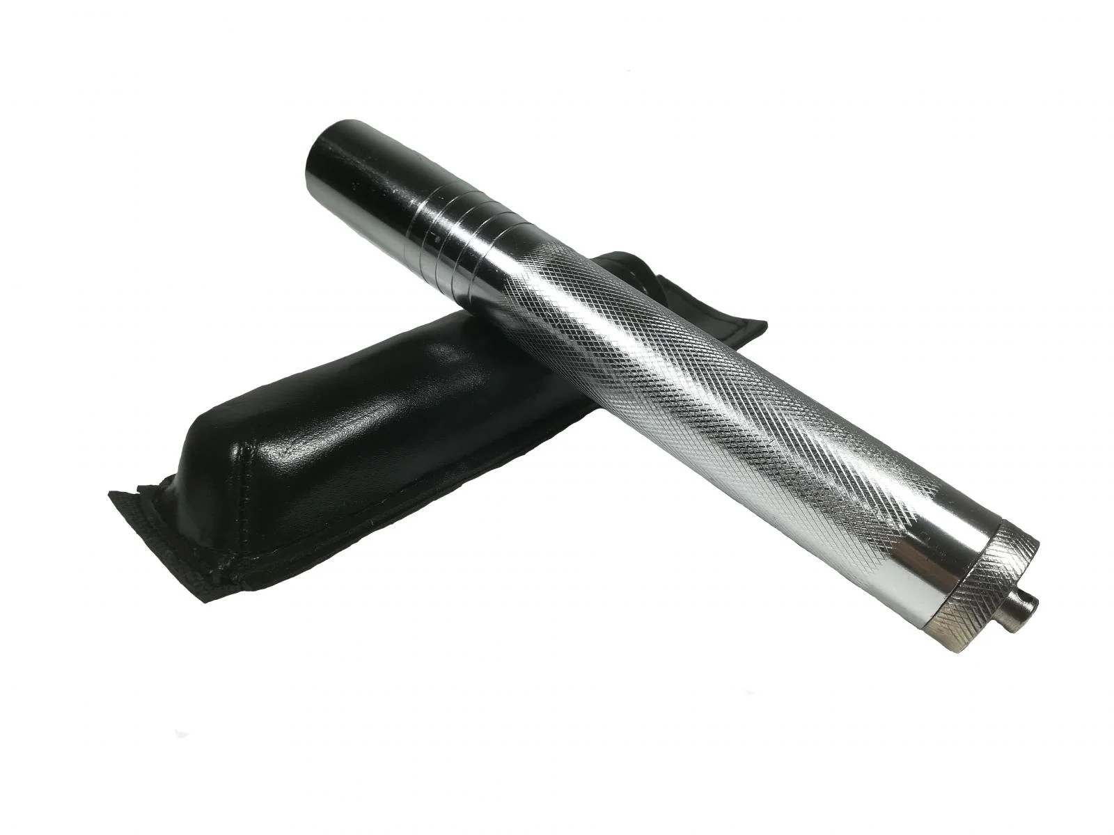 Set box craniu argintiu si baston telescopic din otel, 64 cm [2]