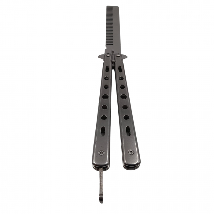 Set Briceag fluture de antrenament si trei cutite de aruncat, Ninja Way, IdeallStore®, otel inoxidabil [6]
