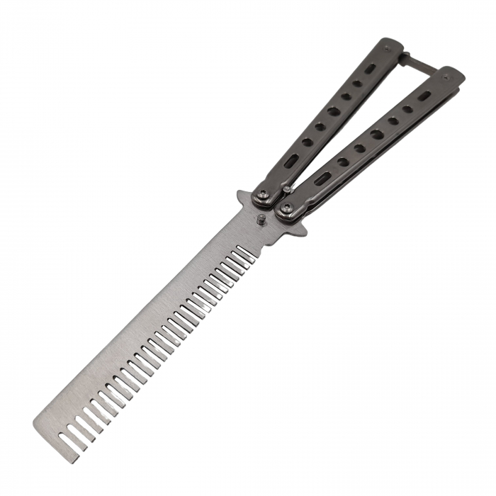 Set Briceag fluture de antrenament si trei cutite de aruncat, Ninja Way, IdeallStore®, otel inoxidabil [3]