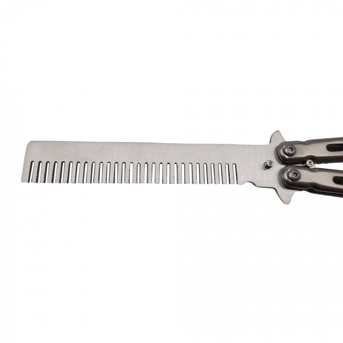 Set Briceag fluture de antrenament si trei cutite de aruncat, Ninja Way, IdeallStore®, otel inoxidabil [4]