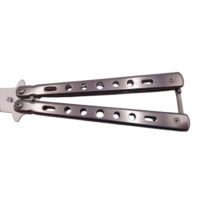 Set Briceag fluture de antrenament si trei cutite de aruncat, Ninja Way, IdeallStore®, otel inoxidabil [5]