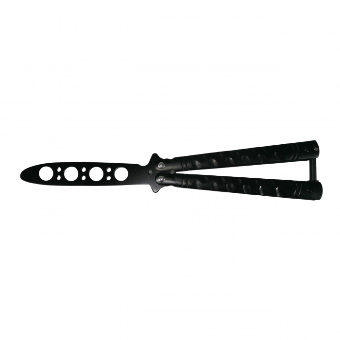 Set briceag fluture, rozeta si 6 cutite de aruncat, otel inoxidabil, negru [5]