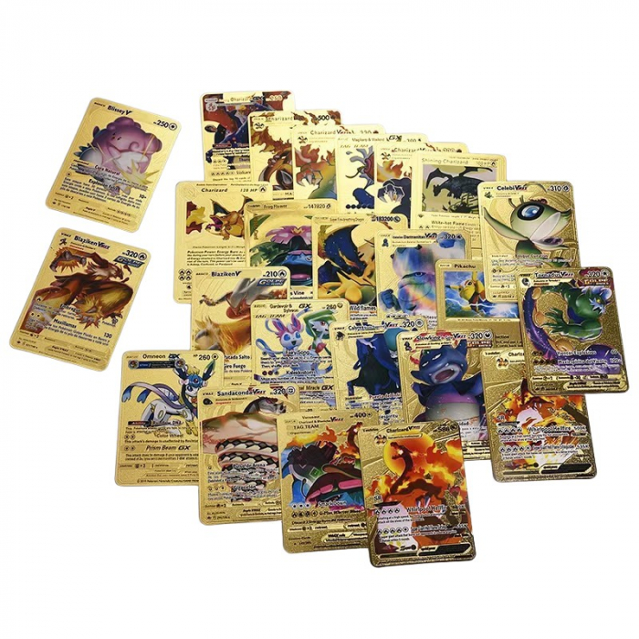 Set cartonase Pokemon IdeallStore®, GTX, editie de colectie, 55 bucati, argintii [7]